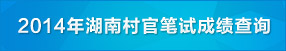 2014年湖南村官考试报名入口